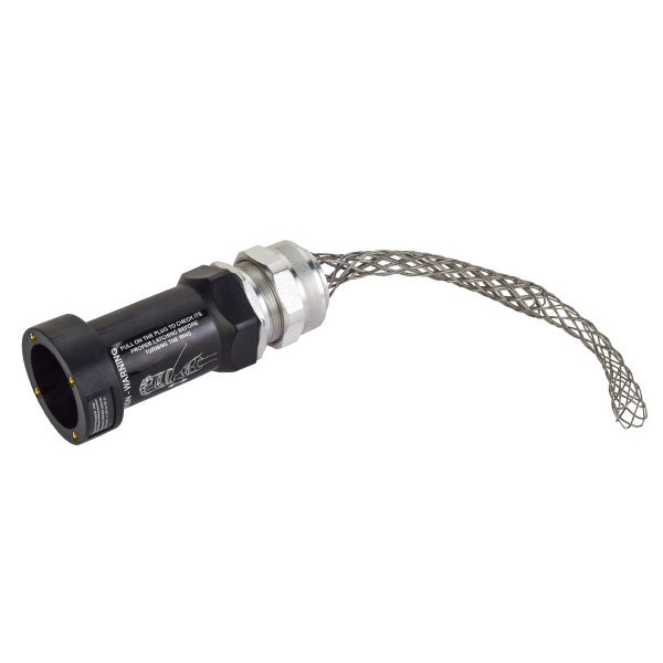 45-4A753-B - HANDLE w/WIRE MESH CORD GRIP POLY BLACK SIZE S .875-1.000 in